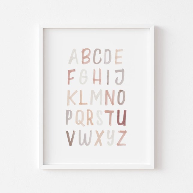 Neutrales Alphabet ABC-Lehrplakat Poster (Von Creator hochgeladen)