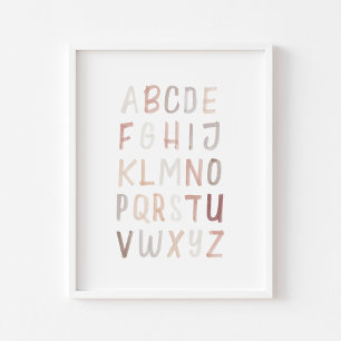 Neutrales Alphabet ABC-Lehrplakat Poster