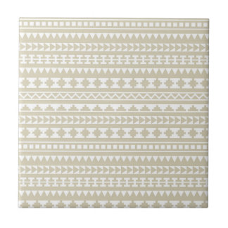 Neutrales aztekisches Stammes- Muster TANs Fliese