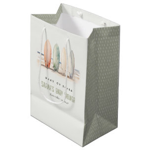 Neutrales Baby an Bord Surfbrett Babydusche Mittlere Geschenktüte