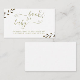 Neutrales Baby-Duschbuch für Baby-Blätter Begleitkarte