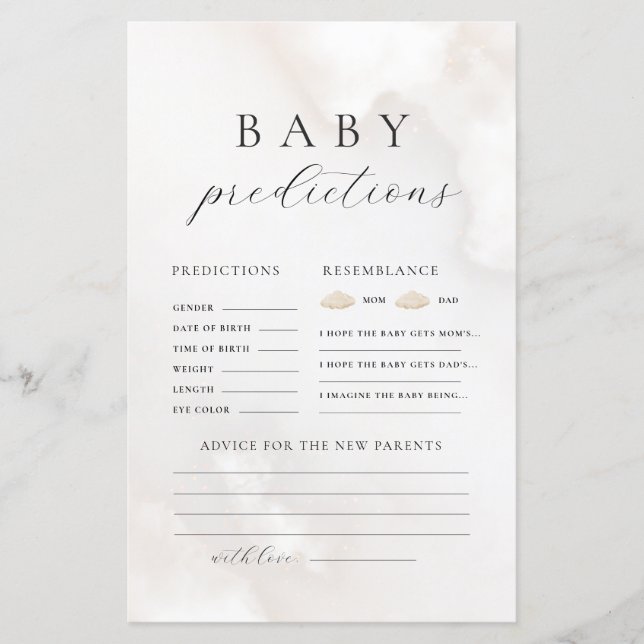 Neutrales Baby Duwer Predication Advice Game (Vorderseite)