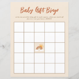 Neutrales Baby-Geschenk Bingo Baby-Duschspiel