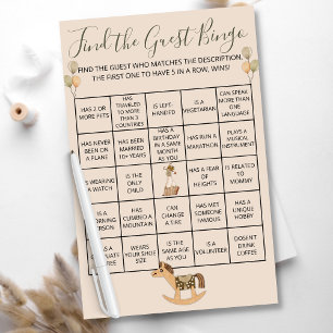 Neutrales Baby Shower Bingo Game Mutter Gänse Gend Flyer