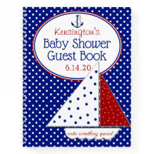 Neutrales Babyduschenbuch für Nautical Sailboat |