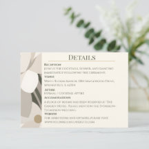 Neutrales Beige Abstrakt Moderne Editoriale Hochze