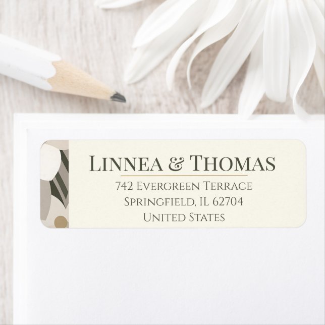 Neutrales Beige Abstrakte Moderne Editorische Hoch (Insitu)