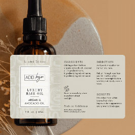 Neutrales Beige Boho Muster Logo 2OZ Tropfflasche