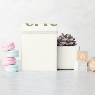 Neutrales Beige Braun Lustiges Geburtstags Geschenkpapier