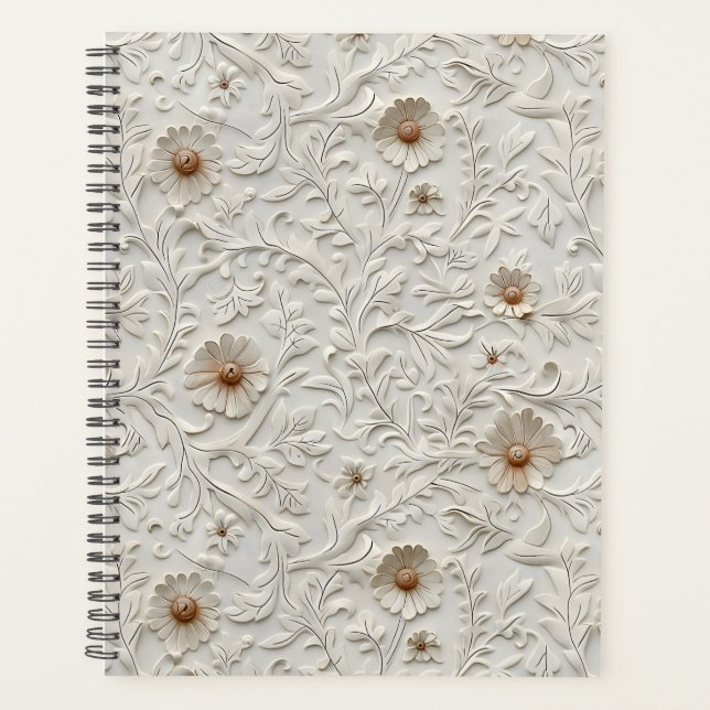 Neutrales, blumengeschliffenes Leder Planer (Vorderseite)