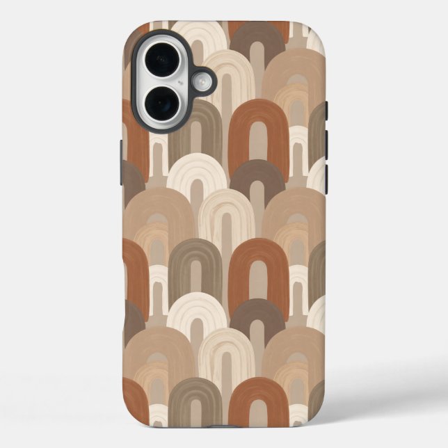 Neutrales Bogen Abstract Muster Case-Mate iPhone Hülle (Rückseite)