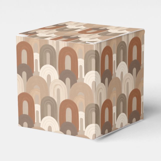 Neutrales Bogen Abstract Muster Geschenkschachtel (Vorderseite)