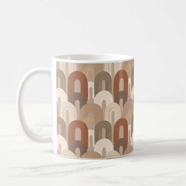 Neutrales Bogen Abstract Muster Kaffeetasse (Links)