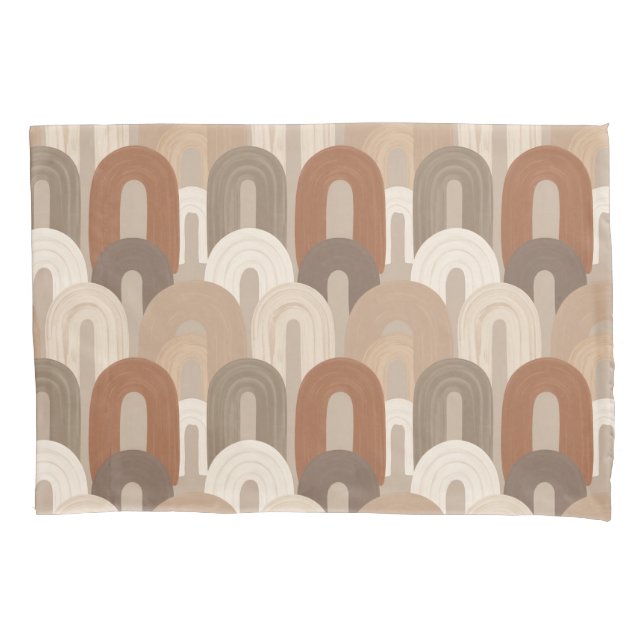 Neutrales Bogen Abstract Muster Kissenbezug (Vorderseite)