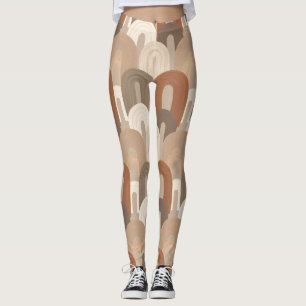 Neutrales Bogen Abstract Muster Leggings