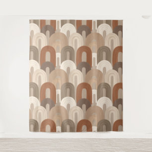 Neutrales Bogen Abstract Muster Wandteppich
