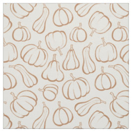Neutrales Boho-Beige-Kürbismuster Herbst Halloween Stoff