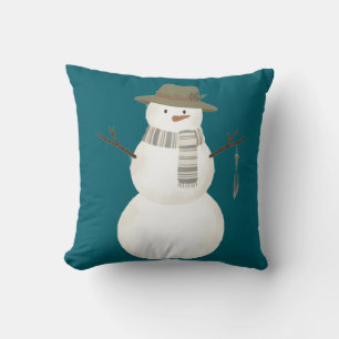 Neutrales Boho-Schneemann-Wurfkissen Kissen