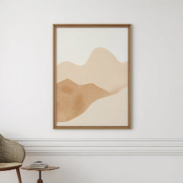 Neutrales Boho-Wasserfarbenposter | Digitaler Down Poster