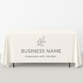 Neutrales Botanisches Logo Display Minimalistisch Tischdecke