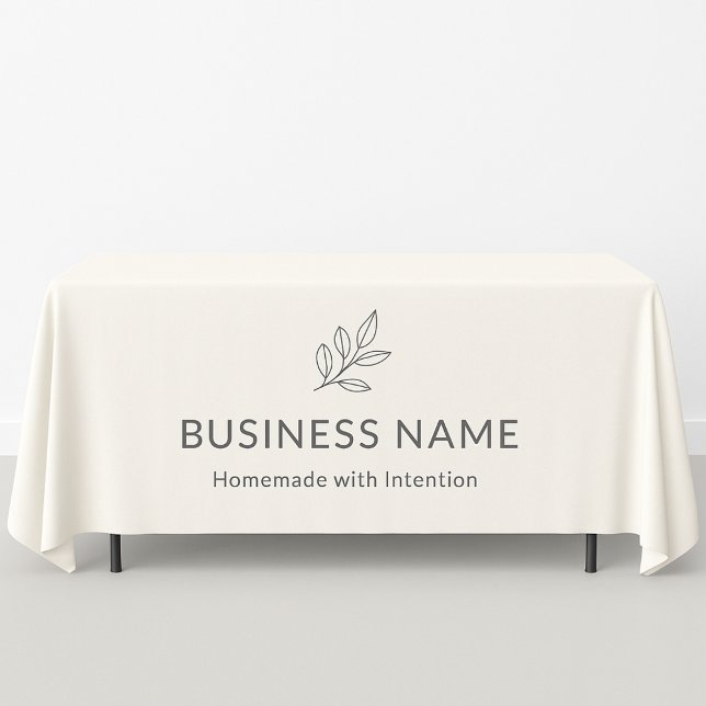 Neutrales Botanisches Logo Display Minimalistisch Tischdecke (Von Creator hochgeladen)