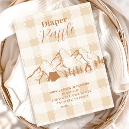 Neutrales Camping-Duschdiapper Raffle Begleitkarte