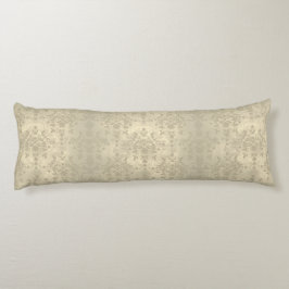 Neutrales Cream Tan DoppelDamaskus-Muster Seitenschläferkissen