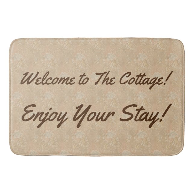 Neutrales Design Hütte Gästehaus Badematte (Vorderseite)