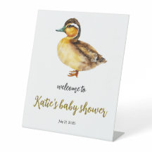 Neutrales Duck Duck Baby Shower-Zeichen