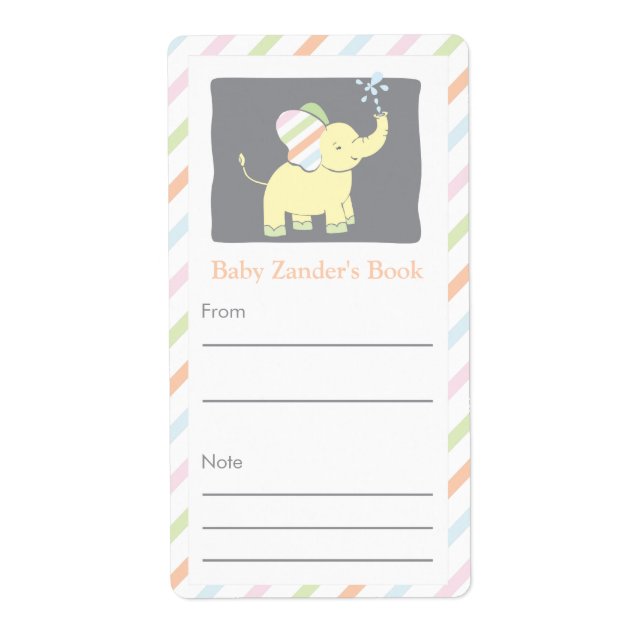 Neutrales Elefant-Buchzeichen (Vorne)