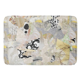 Neutrales Elegantes Abstractes Collage-Design Badematte