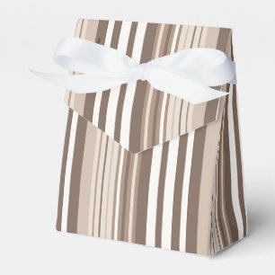 Neutrales erdige Streifenmuster-Design Geschenkschachtel