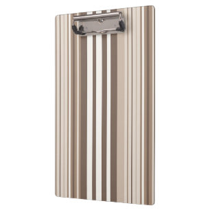 Neutrales erdige Streifenmuster-Design Klemmbrett