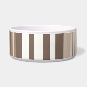 Neutrales erdige Streifenmuster-Design Napf