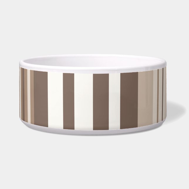 Neutrales erdige Streifenmuster-Design  Napf (Vorderseite)