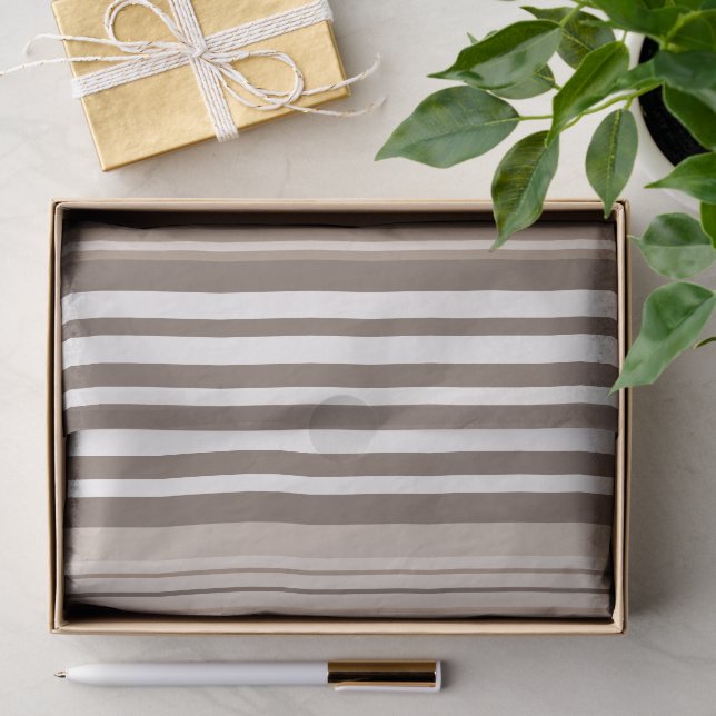 Neutrales erdige Streifenmuster-Design  Seidenpapier (Geschenk)