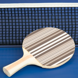 Neutrales erdige Streifenmuster-Design Tischtennis Schläger