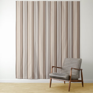 Neutrales erdige Streifenmuster-Design Wandteppich