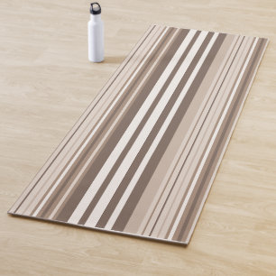 Neutrales erdige Streifenmuster-Design  Yogamatte