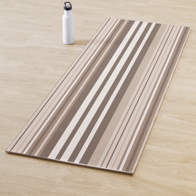 Neutrales erdige Streifenmuster-Design  Yogamatte (Beispiel)