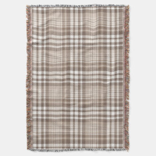 Neutrales Erdtön Plaid Tartan Design Decke