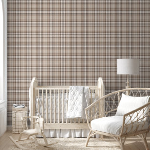Neutrales Erdtön Plaid Tartan Design  Tapete