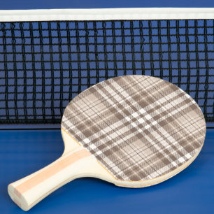Neutrales Erdtön Plaid Tartan Design Tischtennis Schläger