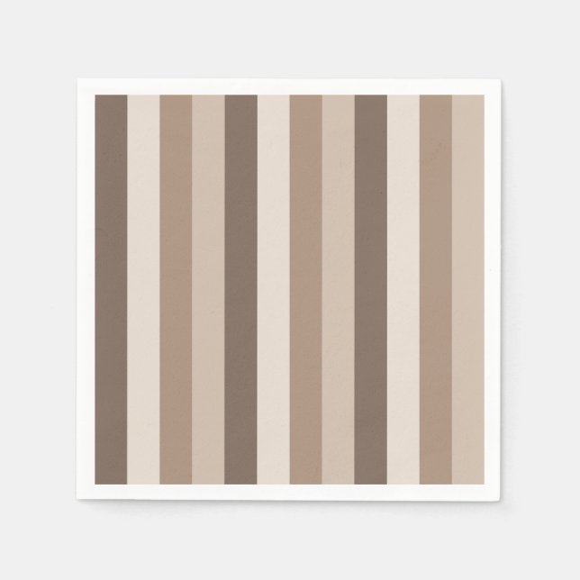 Neutrales Erdtöne Streifen Muster Design  Serviette (Vorderseite)
