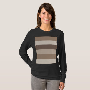 Neutrales Erdtöne Streifen Muster Design T-Shirt