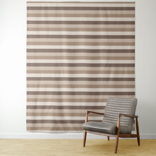 Neutrales Erdtöne Streifen Muster Design Wandteppich