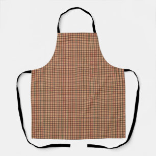 Neutrales Erdtöniges Braun und Beiges Tartan Karo Schürze