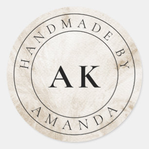 Neutrales Etsy / Handmade Shop Danke Sticker