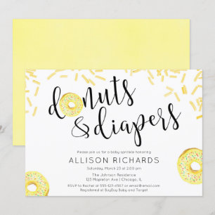 Neutrales gelbes Baby des Einladung