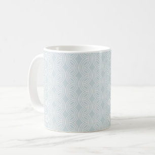 Neutrales geometrisches sanftes blaues Regenbogen Kaffeetasse